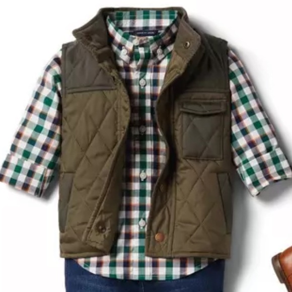 Janie and Jack Other - Janie & Jack Boys Green Quilted Vest Size 10-12